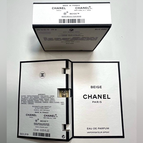 Chanel Beige  Les Exclusifs Eau De Parfum Mini Splash Bottle 4ml +Spray 1.5ml - Picture 4 of 6